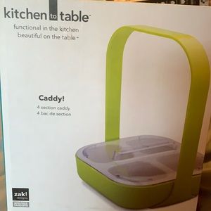 Zak Design 4 Section Kiwi Condiment Caddy w/handle